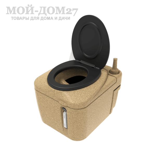 Торфяной туалет Rostok Eco 25 Песочный гранит | Мой-Дом27 | Стационарный торфяной биотуалет цвета песочного графита емкостью верхнего бака 20 л. и нижнего бака 45 л.<br>
 Отличительная черта туалета в разделении фракций в разные ёмкости. Это упрощает обслуживание туалета и избавляет от неприятного запаха в помещении.<br>
Высота сиденья: 45 см
